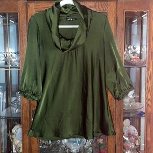 Apt. 9 blouse size L , polyester non stretchy.